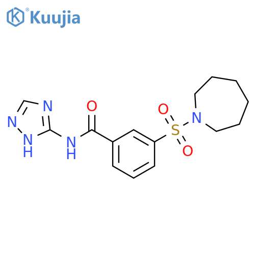 3-(azepane-1-sulfonyl)-N-(4H-1,2,4-triazol-3-yl)benzamide structure