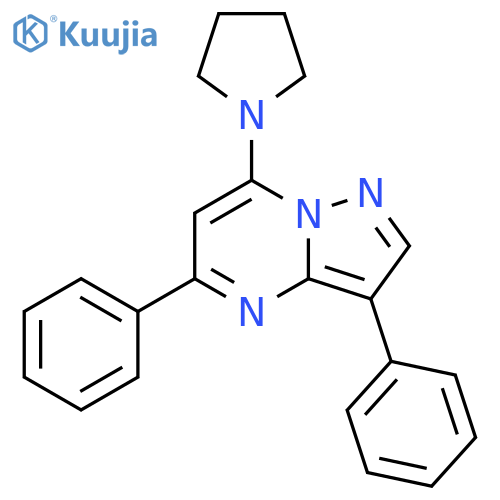 1-{3,5-diphenylpyrazolo1,5-apyrimidin-7-yl}pyrrolidine structure