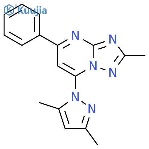 3,5-dimethyl-1-{2-methyl-5-phenyl-1,2,4triazolo1,5-apyrimidin-7-yl}-1H-pyrazole structure