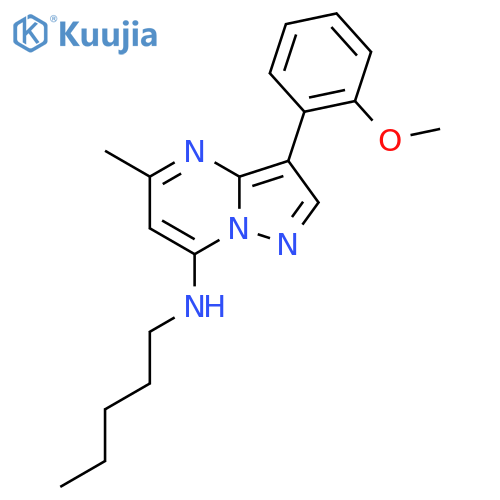 3-(2-methoxyphenyl)-5-methyl-N-pentylpyrazolo1,5-apyrimidin-7-amine structure