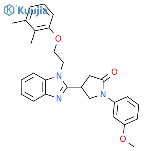 4-{1-2-(2,3-dimethylphenoxy)ethyl-1H-1,3-benzodiazol-2-yl}-1-(3-methoxyphenyl)pyrrolidin-2-one structure
