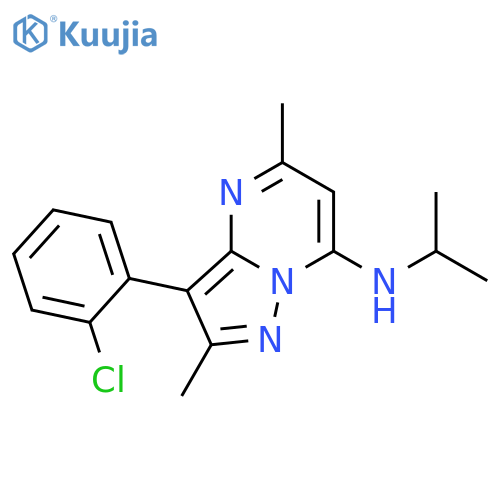 3-(2-chlorophenyl)-2,5-dimethyl-N-(propan-2-yl)pyrazolo1,5-apyrimidin-7-amine structure