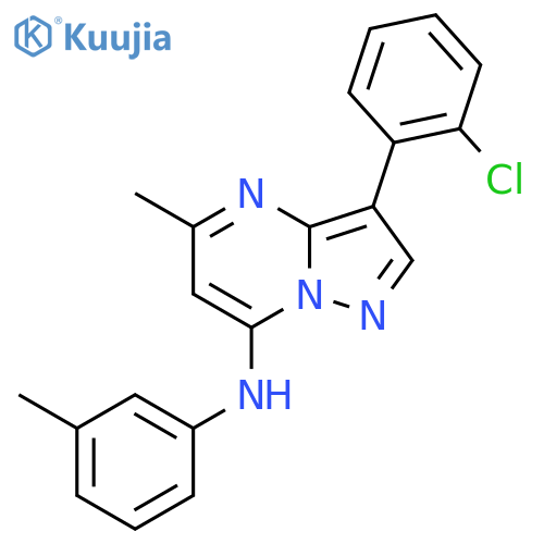3-(2-chlorophenyl)-5-methyl-N-(3-methylphenyl)pyrazolo1,5-apyrimidin-7-amine structure
