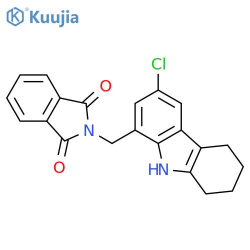 2-(6-chloro-2,3,4,9-tetrahydro-1H-carbazol-8-yl)methyl-2,3-dihydro-1H-isoindole-1,3-dione structure