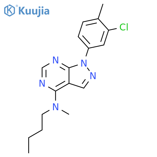 N-butyl-1-(3-chloro-4-methylphenyl)-N-methyl-1H-pyrazolo3,4-dpyrimidin-4-amine structure