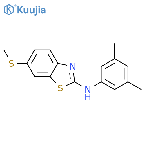 N-(3,5-dimethylphenyl)-6-(methylsulfanyl)-1,3-benzothiazol-2-amine structure