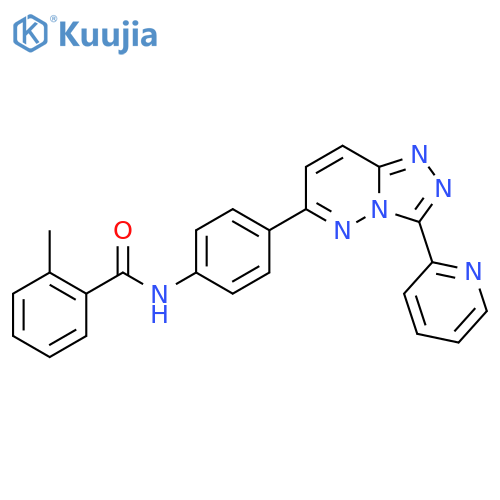 2-methyl-N-{4-3-(pyridin-2-yl)-1,2,4triazolo4,3-bpyridazin-6-ylphenyl}benzamide structure