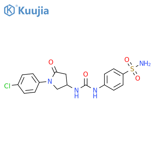 3-1-(4-chlorophenyl)-5-oxopyrrolidin-3-yl-1-(4-sulfamoylphenyl)urea structure