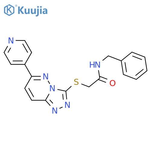 N-benzyl-2-{6-(pyridin-4-yl)-1,2,4triazolo4,3-bpyridazin-3-ylsulfanyl}acetamide structure