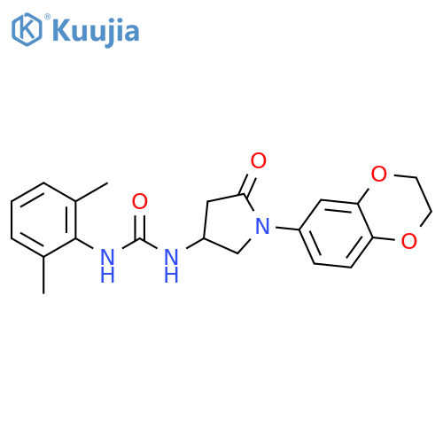 3-1-(2,3-dihydro-1,4-benzodioxin-6-yl)-5-oxopyrrolidin-3-yl-1-(2,6-dimethylphenyl)urea structure