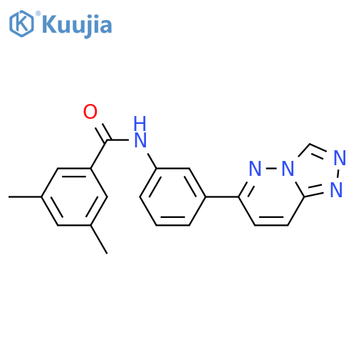3,5-dimethyl-N-(3-{1,2,4triazolo4,3-bpyridazin-6-yl}phenyl)benzamide structure