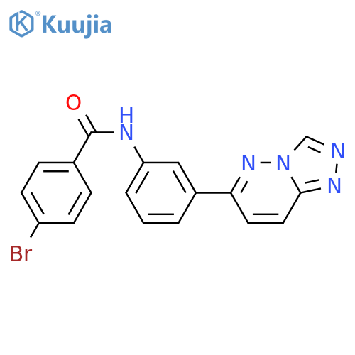4-bromo-N-(3-{1,2,4triazolo4,3-bpyridazin-6-yl}phenyl)benzamide structure