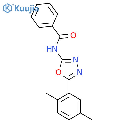 N-5-(2,5-dimethylphenyl)-1,3,4-oxadiazol-2-ylbenzamide structure