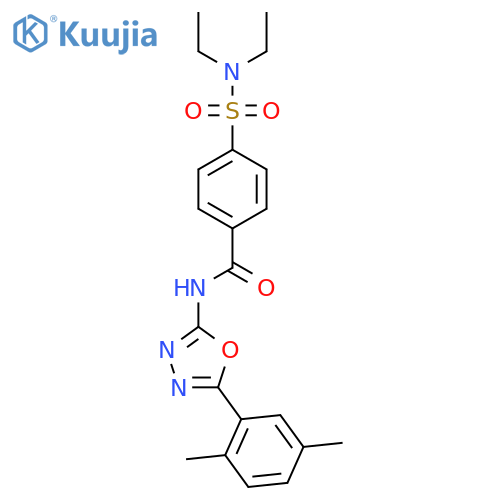 4-(diethylsulfamoyl)-N-5-(2,5-dimethylphenyl)-1,3,4-oxadiazol-2-ylbenzamide structure