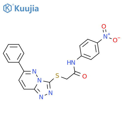 N-(4-nitrophenyl)-2-({6-phenyl-1,2,4triazolo4,3-bpyridazin-3-yl}sulfanyl)acetamide structure
