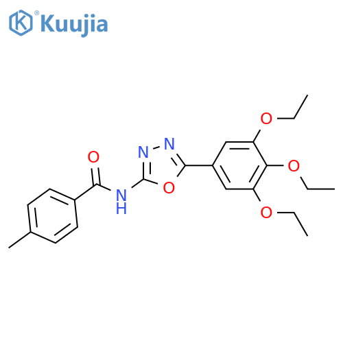 4-methyl-N-5-(3,4,5-triethoxyphenyl)-1,3,4-oxadiazol-2-ylbenzamide structure