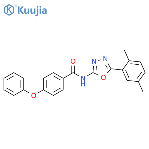 N-5-(2,5-dimethylphenyl)-1,3,4-oxadiazol-2-yl-4-phenoxybenzamide structure