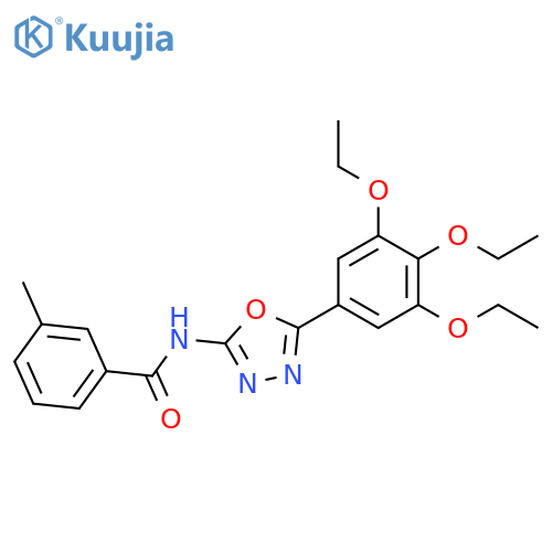 3-methyl-N-5-(3,4,5-triethoxyphenyl)-1,3,4-oxadiazol-2-ylbenzamide structure