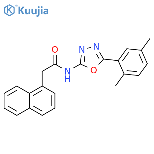 N-5-(2,5-dimethylphenyl)-1,3,4-oxadiazol-2-yl-2-(naphthalen-1-yl)acetamide structure