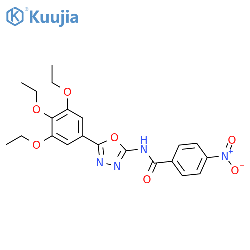 4-nitro-N-5-(3,4,5-triethoxyphenyl)-1,3,4-oxadiazol-2-ylbenzamide structure