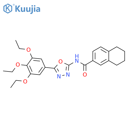 N-5-(3,4,5-triethoxyphenyl)-1,3,4-oxadiazol-2-yl-5,6,7,8-tetrahydronaphthalene-2-carboxamide structure