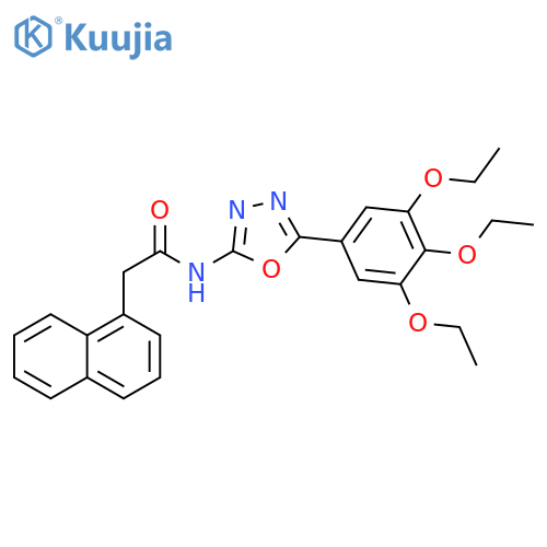 2-(naphthalen-1-yl)-N-5-(3,4,5-triethoxyphenyl)-1,3,4-oxadiazol-2-ylacetamide structure