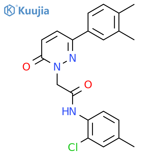 N-(2-chloro-4-methylphenyl)-2-3-(3,4-dimethylphenyl)-6-oxo-1,6-dihydropyridazin-1-ylacetamide structure