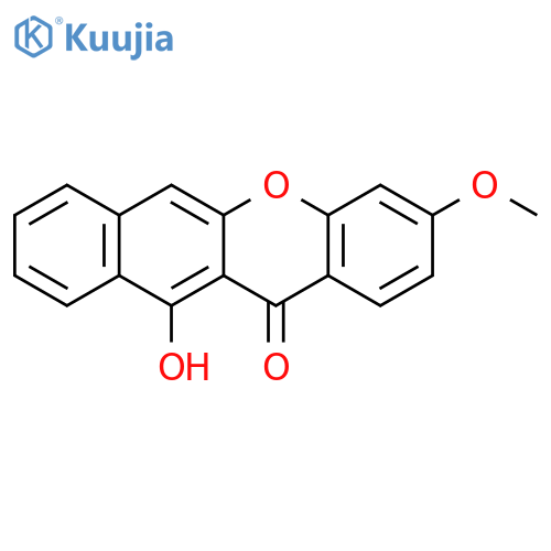 12H-Benzo[b]xanthen-12-one, 11-hydroxy-3-methoxy- structure
