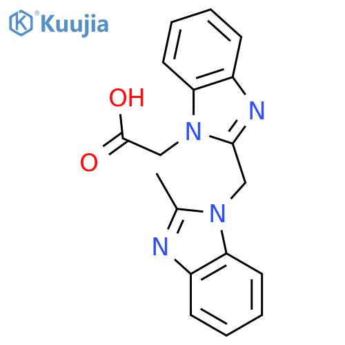 {2-[(2-Methyl-1H-benzimidazol-1-yl)methyl]-1H-benzimidazol-1-yl}acetic acid structure