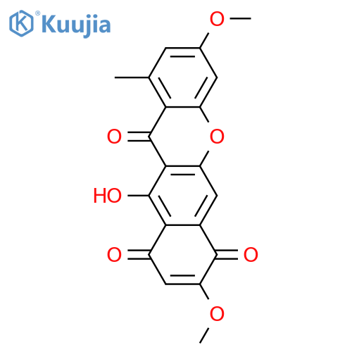 10H-Benzo[b]xanthene-7,10,12-trione,11-hydroxy-3,8-dimethoxy-1-methyl- structure
