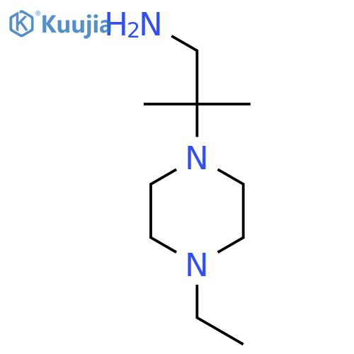 2-(4-Ethylpiperazin-1-yl)-2-methylpropan-1-amine structure