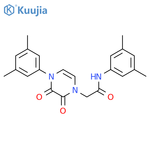 N-(3,5-dimethylphenyl)-2-4-(3,5-dimethylphenyl)-2,3-dioxo-1,2,3,4-tetrahydropyrazin-1-ylacetamide structure
