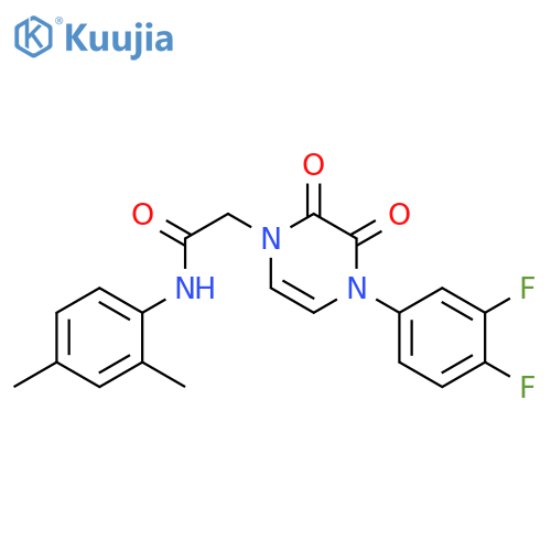 2-4-(3,4-difluorophenyl)-2,3-dioxo-1,2,3,4-tetrahydropyrazin-1-yl-N-(2,4-dimethylphenyl)acetamide structure