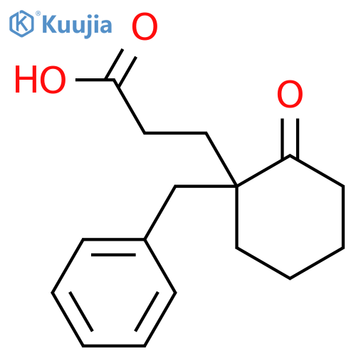 Cyclohexanepropanoicacid, 2-oxo-1-(phenylmethyl)- structure