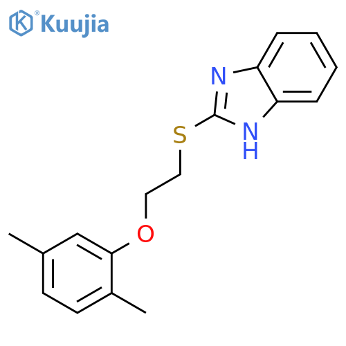 2-{2-(2,5-Dimethylphenoxy)ethylthio}-1H-benzimidazole structure