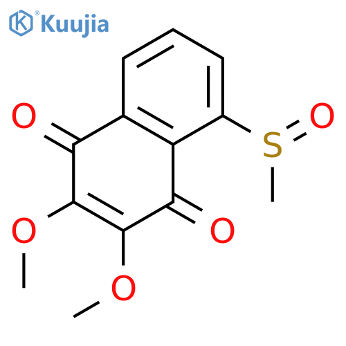1,4-Naphthalenedione, 2,3-dimethoxy-5-(methylsulfinyl)- structure