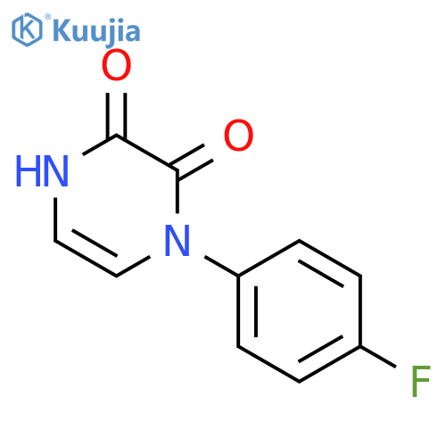 1-(4-fluorophenyl)-1,2,3,4-tetrahydropyrazine-2,3-dione structure