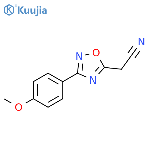2-[3-(4-methoxyphenyl)-1,2,4-oxadiazol-5-yl]acetonitrile structure