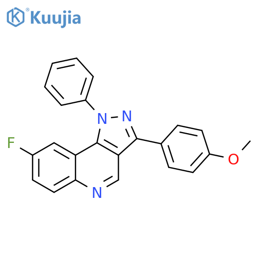 8-fluoro-3-(4-methoxyphenyl)-1-phenyl-1H-pyrazolo4,3-cquinoline structure