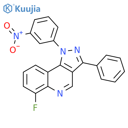6-fluoro-1-(3-nitrophenyl)-3-phenyl-1H-pyrazolo4,3-cquinoline structure
