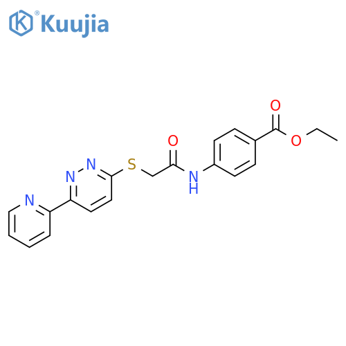 ethyl 4-(2-{6-(pyridin-2-yl)pyridazin-3-ylsulfanyl}acetamido)benzoate structure