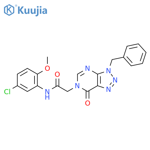 2-{3-benzyl-7-oxo-3H,6H,7H-1,2,3triazolo4,5-dpyrimidin-6-yl}-N-(5-chloro-2-methoxyphenyl)acetamide structure