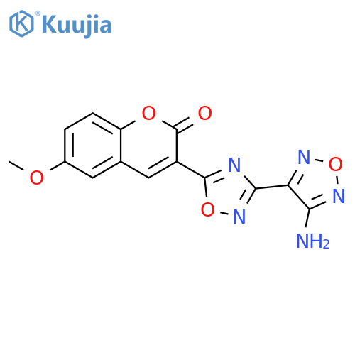 3-3-(4-amino-1,2,5-oxadiazol-3-yl)-1,2,4-oxadiazol-5-yl-6-methoxy-2H-chromen-2-one structure