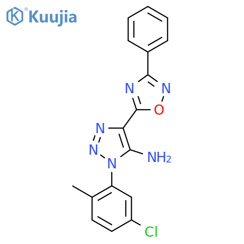 1-(5-chloro-2-methylphenyl)-4-(3-phenyl-1,2,4-oxadiazol-5-yl)-1H-1,2,3-triazol-5-amine structure