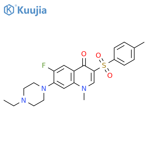 7-(4-ethylpiperazin-1-yl)-6-fluoro-1-methyl-3-(4-methylbenzenesulfonyl)-1,4-dihydroquinolin-4-one structure