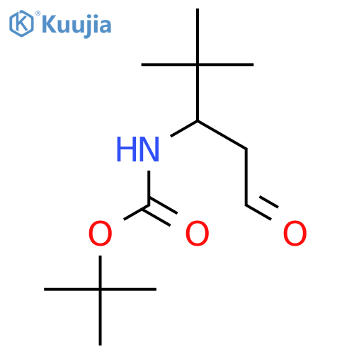 tert-butyl N-(4,4-dimethyl-1-oxopentan-3-yl)carbamate structure