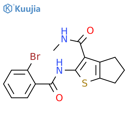 2-(2-bromobenzamido)-N-methyl-4H,5H,6H-cyclopentabthiophene-3-carboxamide structure