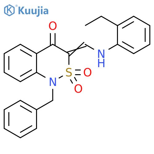 1H-2,1-Benzothiazin-4(3H)-one, 3-[[(2-ethylphenyl)amino]methylene]-1-(phenylmethyl)-, 2,2-dioxide structure
