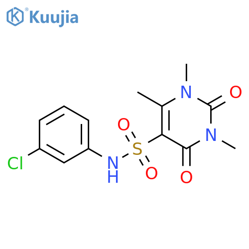 N-(3-chlorophenyl)-1,3,6-trimethyl-2,4-dioxo-1,2,3,4-tetrahydropyrimidine-5-sulfonamide structure