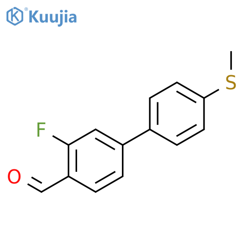 2-Fluoro-4-4-(methylsulfanyl)phenylbenzaldehyde structure